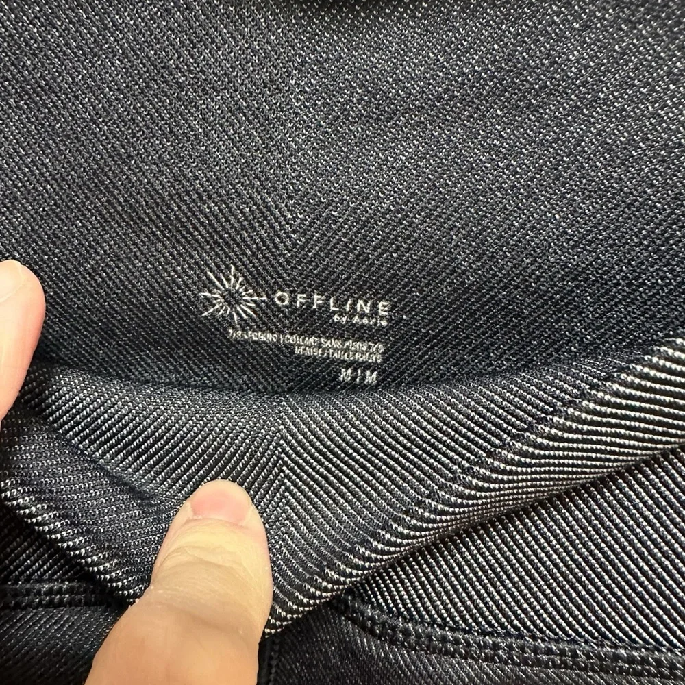 AERIE OFFLINE thick Stylish Black and Gray Leggings - Picture 3 of 3